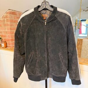 Vintage Danier Black Suede Bomber Jacket